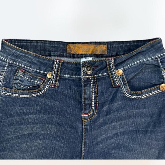 Western Y2K unknighted brand dark wash denim bootcut flares Women's size 8 boot - Picture 4 of 4